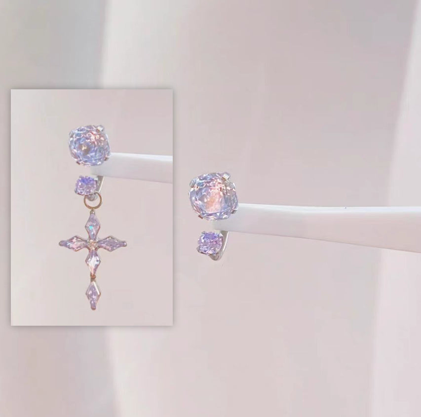 Ear Bone Stud Horseshoe Ring Earrings