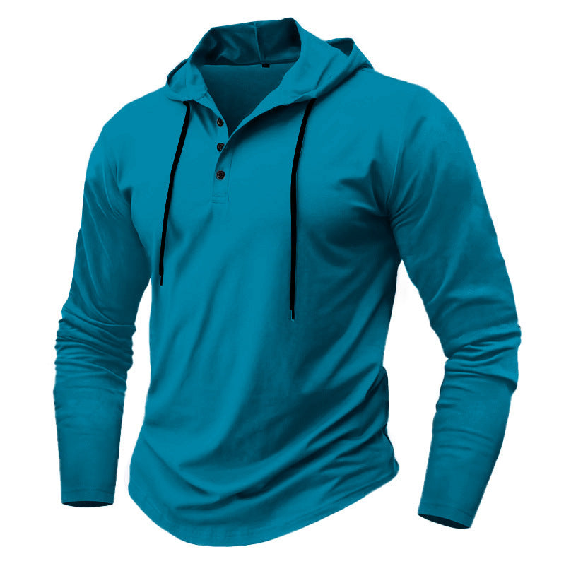 Sports Fitness Hooded Long Sleeve Men's Top