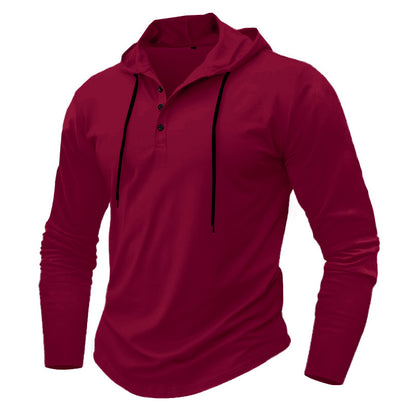 Sports Fitness Hooded Long Sleeve Men's Top
