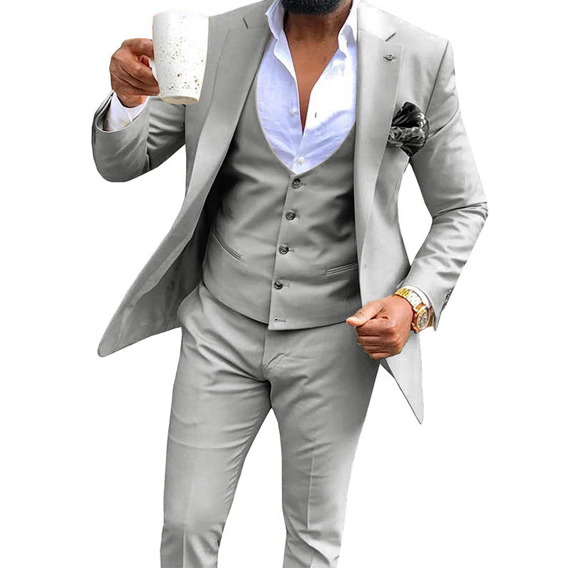 Men's three-piece casual business suit
