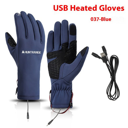 USB Electric Heating Gloves Winter Outdoors Sports Skiing Warm Waterproof Non-slip