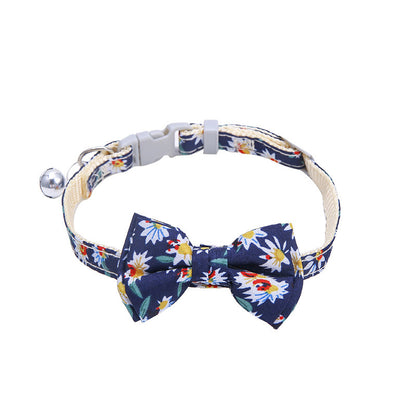 Collar For Small Dogs Christmas Quick Release Plaid Bow Tie Collar Necklace Cat Gato Collar Safety Elastic Bowtie With Bell
