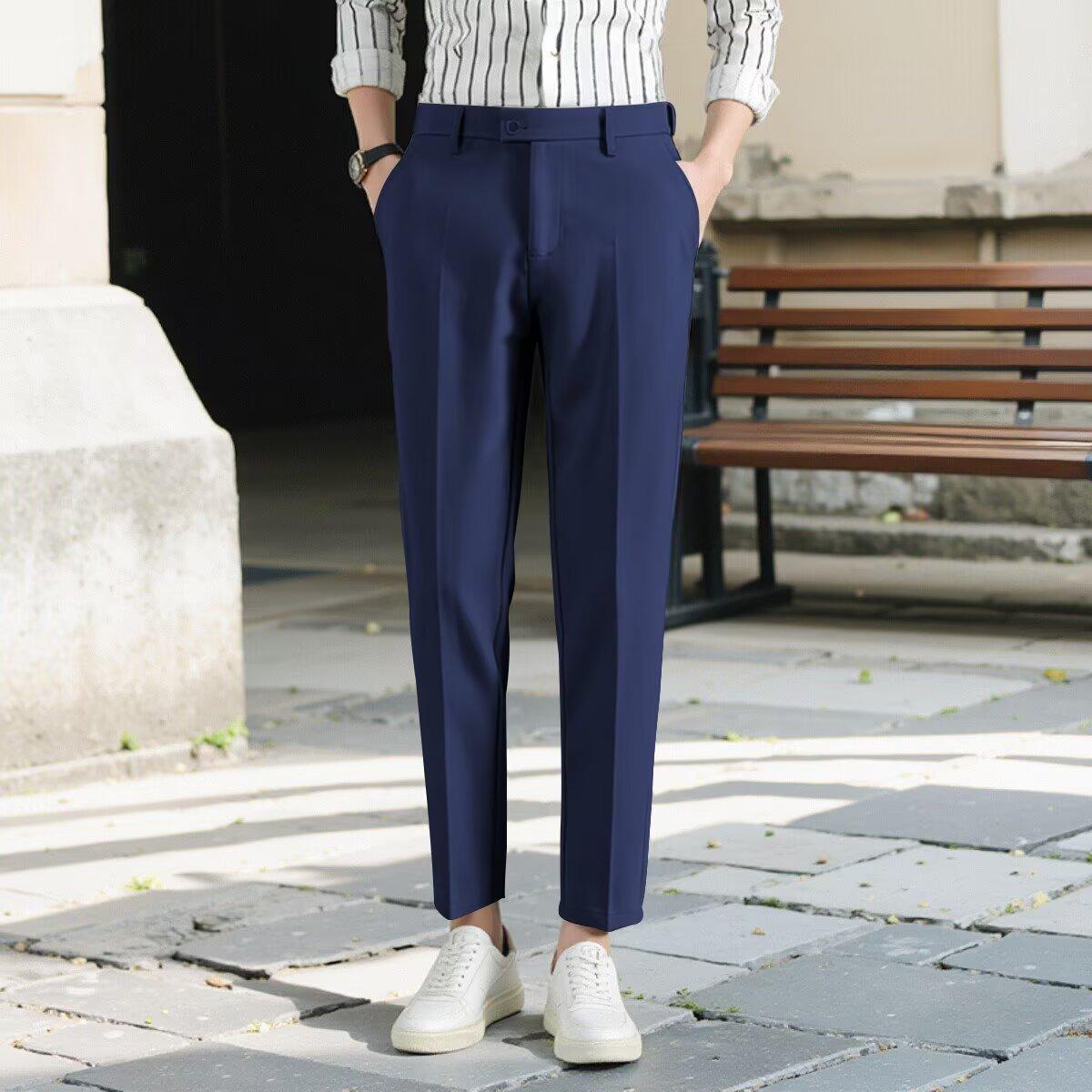 Men's Casual Korean Ankle Suit Pants