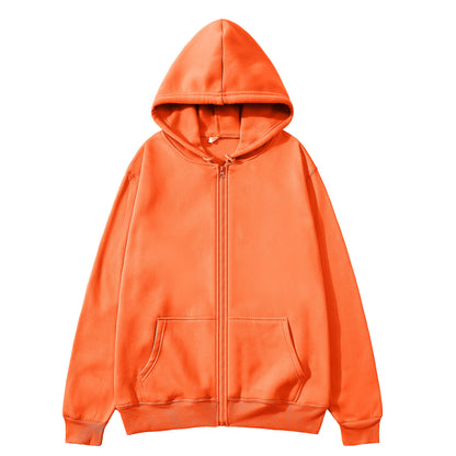 Solid Color British Loose Sports American Zipper Jacket Men