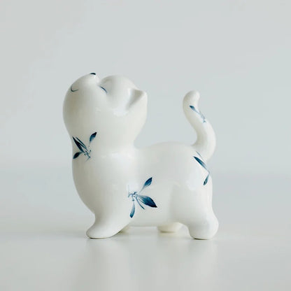 Decorative Ceramic Ornament Proud Cat Tea Pet