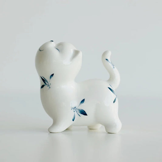 Decorative Ceramic Ornament Proud Cat Tea Pet
