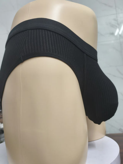 Men's Color Matching Creative Breathable U-shaped Big Bag Briefs