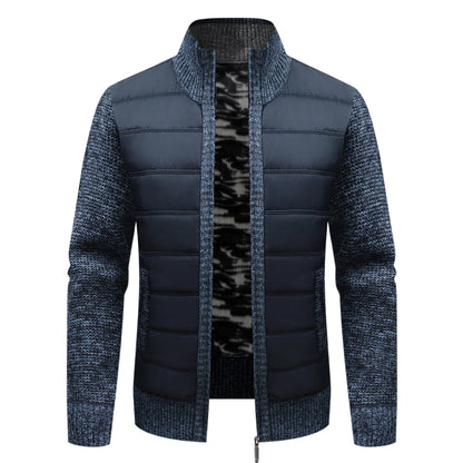 Men's Thickened Long-sleeve Cardigan Sweater Coat