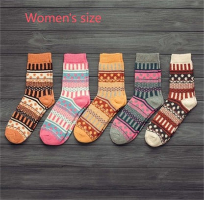 Winter Thick Warm Stripe Woolen Socks Casual Sock Business Socks