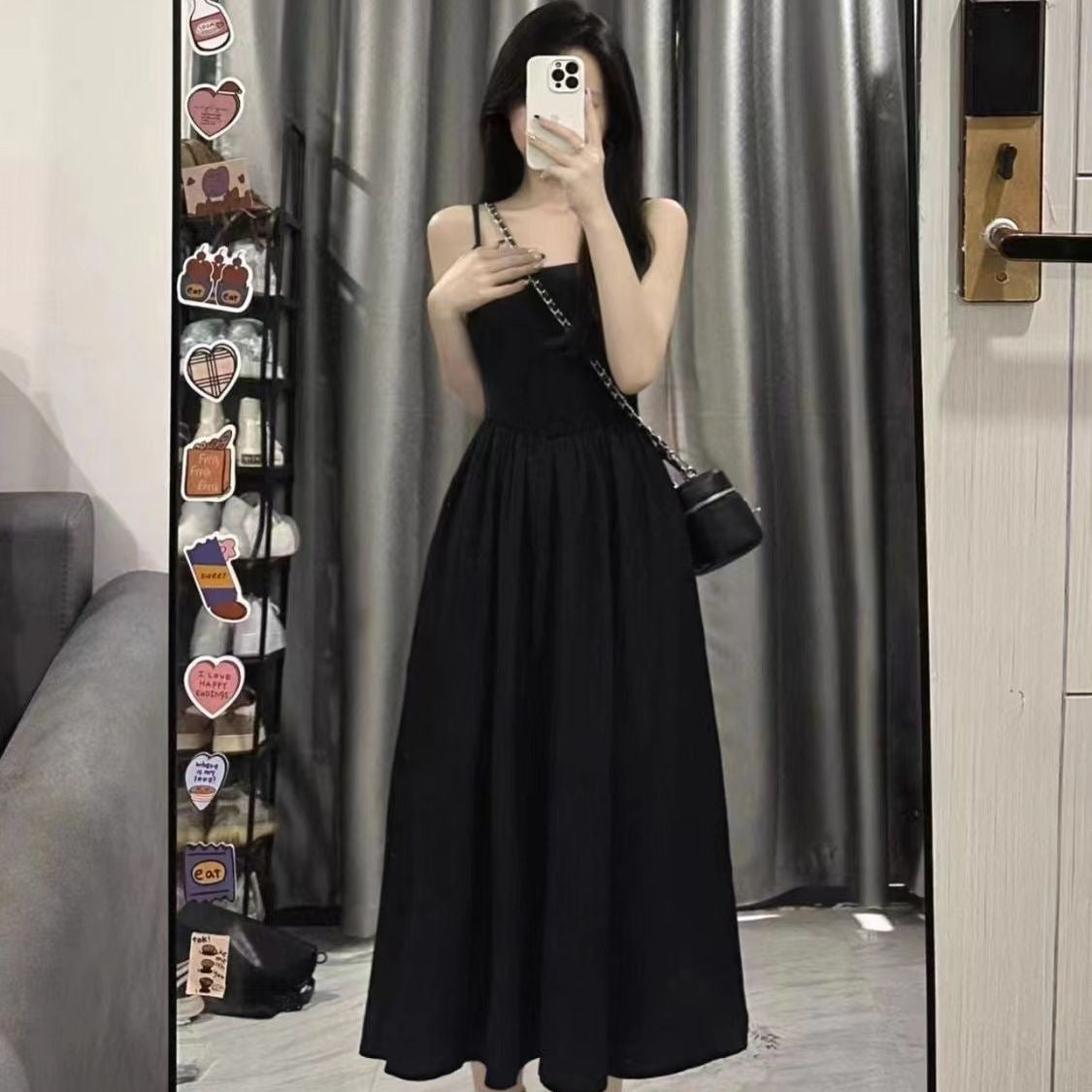 A-Line Slip Dress Hepburn Style Little Black Dress
