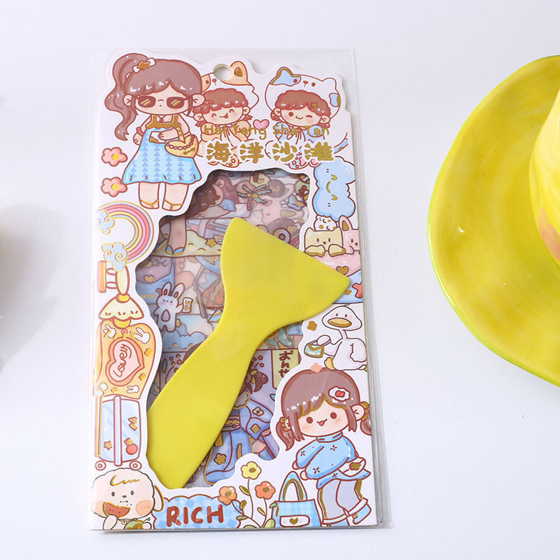 Transparent PET Handbook Material Decorative Stickers