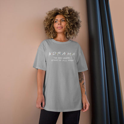 First K-Drama Champion T-Shirt: The One Where I Stand Up All Night", Comfy &amp; Trendy, Perfect for K-Drama Fans Who Binge-Watch All Night