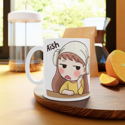 Aish Baby K-Drama C-Drama Mug  Cute Design for Drama Fans, Fun Expression Mug for K-Drama & C-Drama Lovers, Perfect Gift for Coffee Lovers