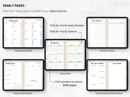 Digital Planner, Digital Calendar, All-in-One Digital Planner, Daily Planner, Weekly Planner
