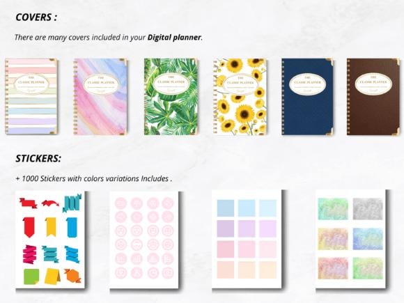 Digital Planner, Digital Calendar, All-in-One Digital Planner, Daily Planner, Weekly Planner