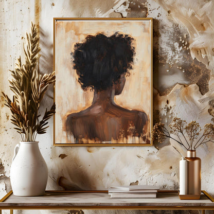Abstract Black Woman Printable Wall Art, Digital Wall Art, Trendy Wall Art