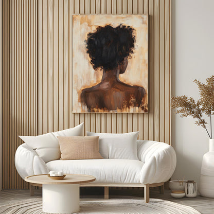 Abstract Black Woman Art Print: Modern Silhouette (Digital Download, Multiple Sizes Available)