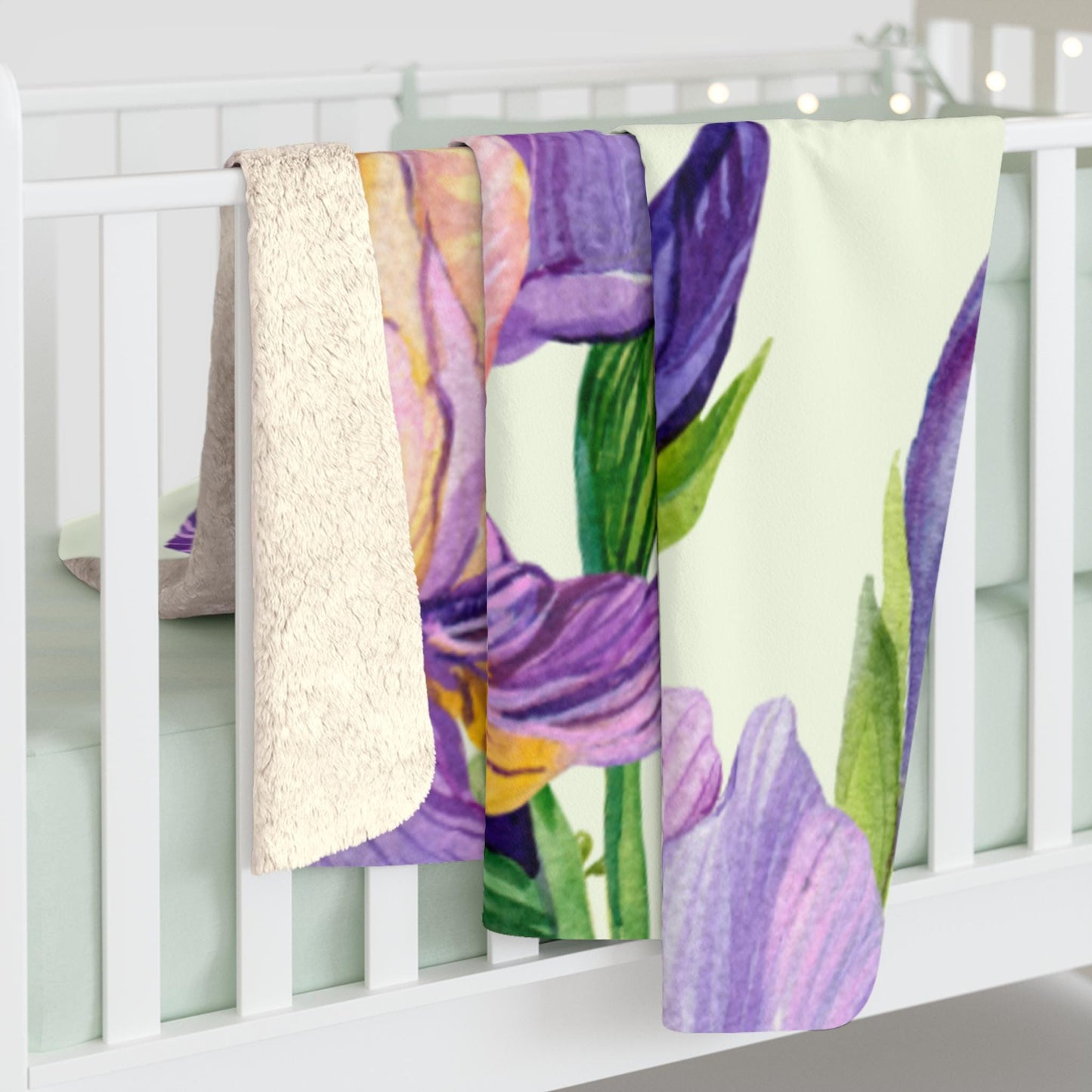 Cozy Floral Sherpa Fleece Blanket - Soft Embrace for Home, Perfect Gift for All Occasions, Winter Warmth, Bed and Couch Decor