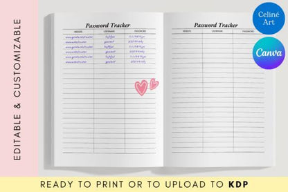 Monthly planner template 2025-2026: Habit tracker, editable Canva (PDF)