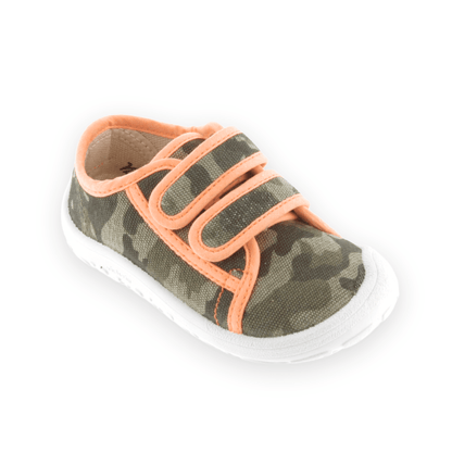 Bosco Canvas Velcro Camouflage Barefoot Sneakers - Victoria